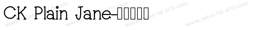 CK Plain Jane字体转换